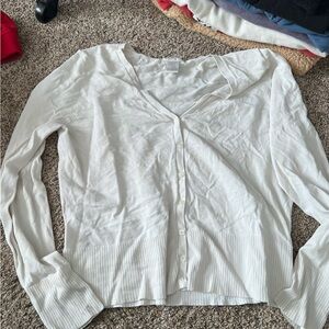 white cardigan